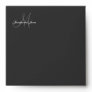 Monogram Logo Black Wedding Invitation Envelope