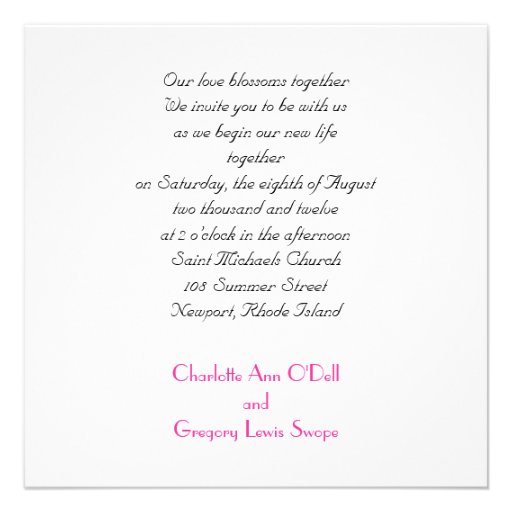 Monogram; Lotus Flower Wedding Invitations