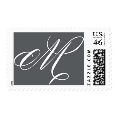 Monogram M 4 by Ceci New York Postage Stamp
