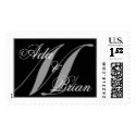 Monogram M and First Names Scroll Font Stamp by monogramgallery Monogram M and First Names Scroll Font Stamp