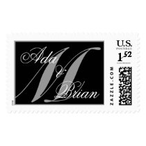 Monogram M and First Names Scroll Font Stamp by monogramgallery Monogram M and First Names Scroll Font Stamp