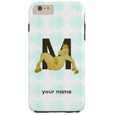 Monogram M Cartoon Pony Personalised Tough iPhone 6 Plus Case