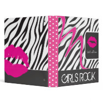 Monogram M - Funky Zebra Binder