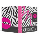 Monogram M - Funky Zebra Binder