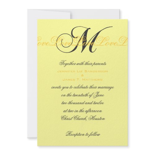 formal monogram wedding invitations for 2013 m love 500x500