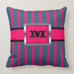 Monogram M Mojo Throw Pillow