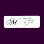 Monogram M Return Address Labels
