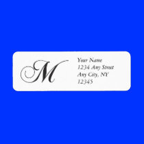 Monogram M Return Address Labels
