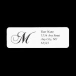 Monogram M Return Address Labels