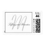 Monogram M Wedding Stamp Postage