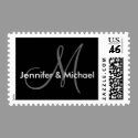 Monogram M Wedding Stamp Postage
