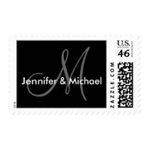 Monogram M Wedding Stamp Postage