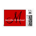 Monogram M Wedding Stamp Postage