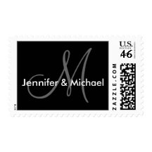 Monogram M Wedding Stamp Postage