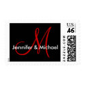 Monogram M Wedding Stamp Postage - Customized by TDSwhite Monogram M Wedding Stamp Postage - Customized