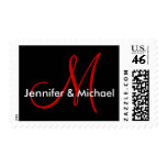 Monogram M Wedding Stamp Postage - Customized