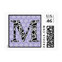 Monogram M | Zebra Polka Dots