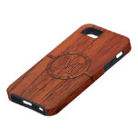 Monogram Mahogany Wood Print iPhone 5 Cover