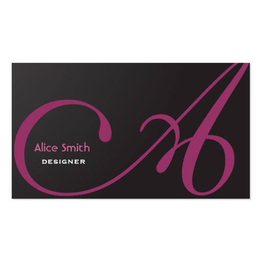 Monogram Modern Business Card