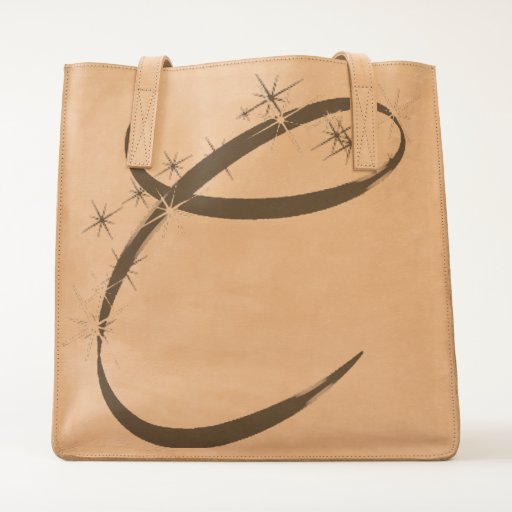 monogram monogrammed initial letter c leather tote zazzle seashells christmas ornaments