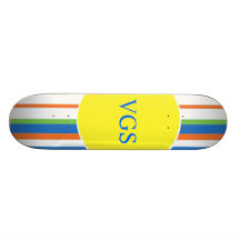 Monogram Multicolored Stripes Skateboard Deck