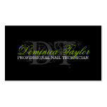 Monogram Nail Technician Business Cards