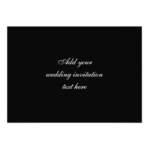 Monogram Names Black Damask Wedding Invitations