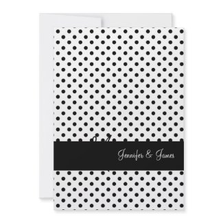 Monogram Names Black White Wedding Invitations invitation