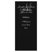 Monogram Names Date Wedding Menu Cards Rack Card Design