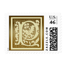 Monogram Nature Stamp  - Initial P stamps