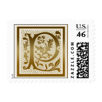 Monogram Nature Stamp  - Initial P stamps