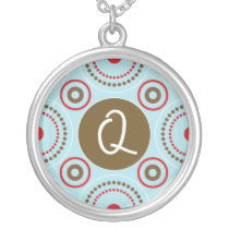 Monogram Necklace - Letter Q necklaces