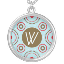 Monogram Necklace - Letter W necklaces