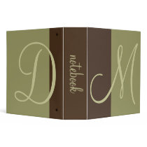 Monogram notebook binders by fine_stationery Monogram notebook binders