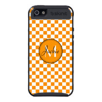 Monogram Orange Checkered Skinit iPhone 5 Cover