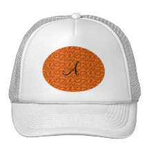 Monogram orange swirls mesh hat