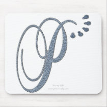 Monogram P mousepads by gleems Monogram P mousepads