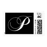 Monogram P Wedding Postage Stamps
