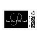 Monogram P Wedding Stamp Postage