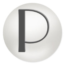 Monogram Pearl Stickers  = Monogram  P stickers