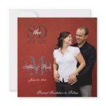 Monogram Photo Save the Date Wedding Announcement