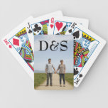 Monogram Photo Template Playing Cards playing cards