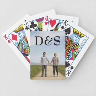 Monogram Photo Template Playing Cards