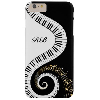 Monogram Piano Keys and Musical Notes Barely There iPhone 6 Plus Case