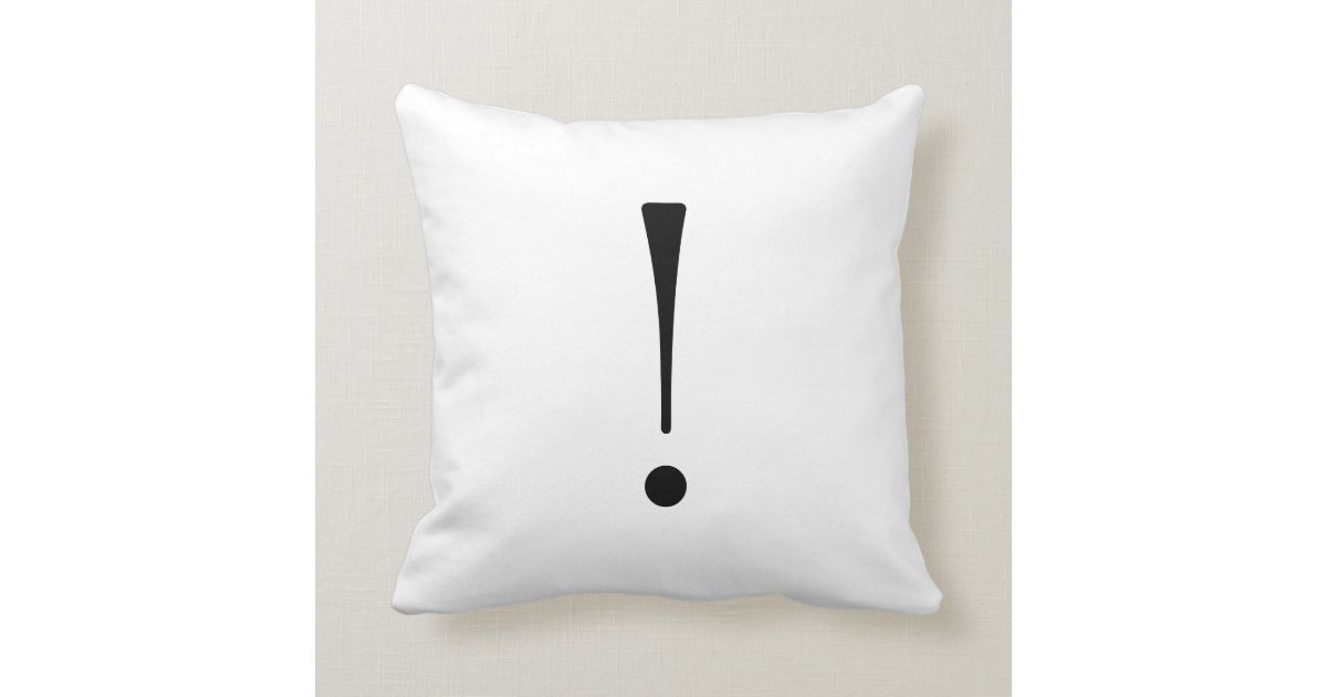 Monogram Pillows Exclamation Mark Zazzle