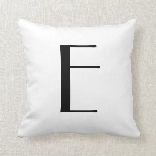 Monogram Pillows Letter E Zazzle