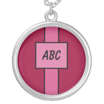 Monogram - Pink and Primrose - necklace