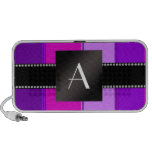 Monogram pink and purple stripes portable speaker