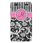 Monogram Pink, Black, White Striped Motorola RAZR Motorola Droid RAZR Cases