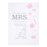 Monogram Pink  Bridal Shower Invitations
